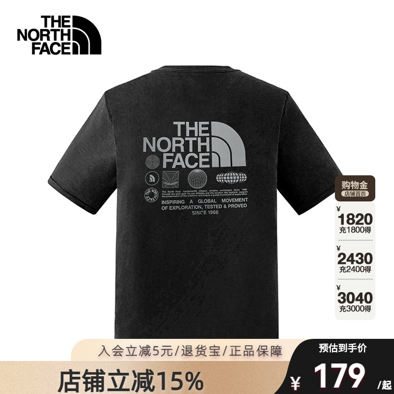 TheNorthFace北面T恤25春夏男女户外休闲舒适纯棉圆领短袖8D84