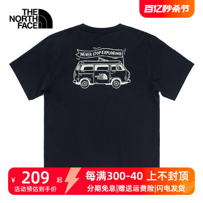 北面短袖T恤男2024夏季新款
