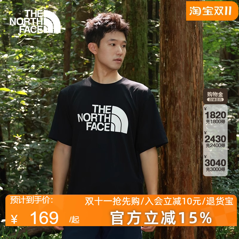 TheNorthFace北面短袖t恤男25春夏新款户外运动宽松圆领半袖86PS