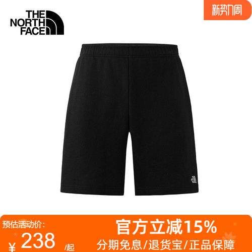 TheNorthFace北面男纯棉宽松针织短裤户外休闲透气26夏季新款88GD