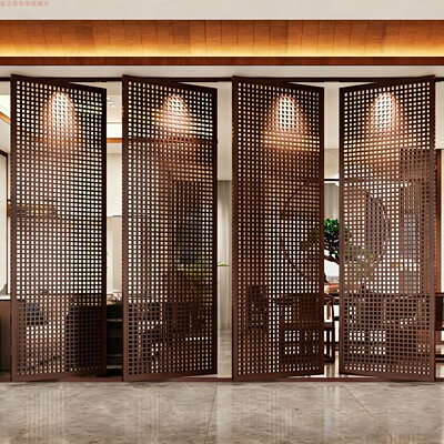 实木镂空屏风中式隔断卧室门