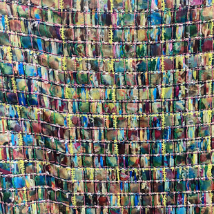 小香风布料 C家同款 花色手工编织 轻奢高档 粗花呢服装面料