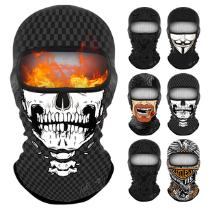 户外骑行摩托车滑雪护脸面罩男防风防雪保暖护颈透气防寒机车头套