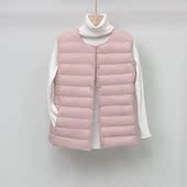 轻薄羽绒服女内胆马甲2024秋冬新款 圆领内穿无领轻便保暖背心薄款