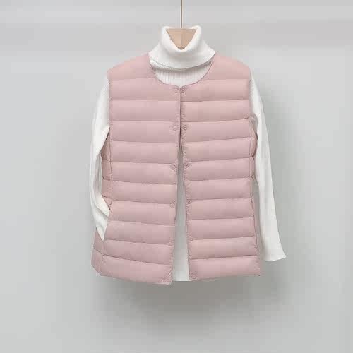 轻薄款羽绒服女内胆圆领保暖马甲