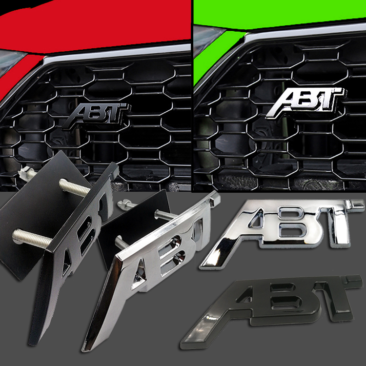 奥迪ABT车标大众改装RSA3/A4L/A5/A6/Q3/Q5/Q7中网前后尾箱标志贴