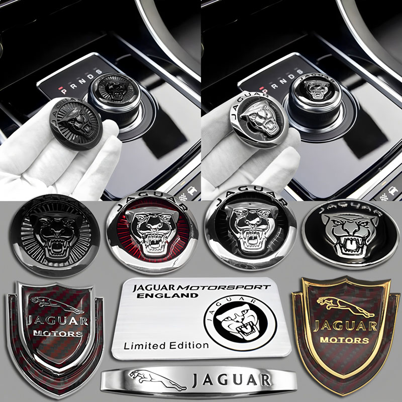 捷豹中控内饰车标XEL/XFL/XJ/FTYPE/FPACE豹子车窗侧标叶子板贴标