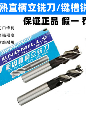 丰牌常熟直柄立铣刀三刃直柄键槽铣刀二刃3 4 5 6 8 10 12 14  20