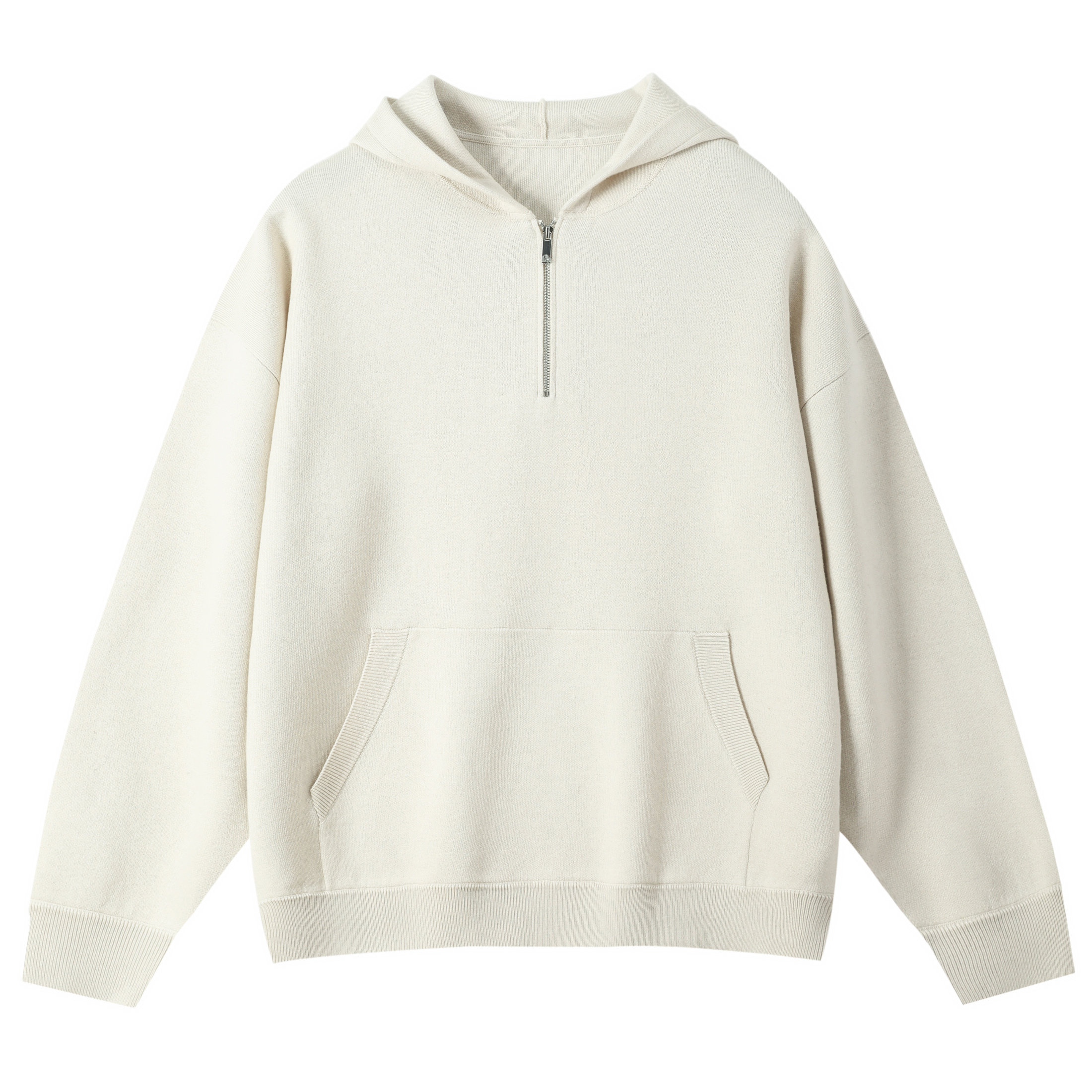 25年新款重磅纯色半拉链针织衫