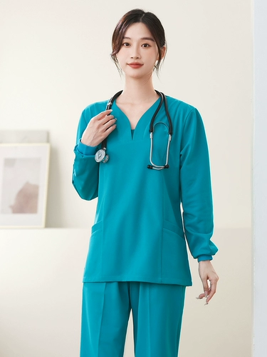 Униформа врача, комбинезон, эластичная демисезонная униформа медсестры, короткий рукав
