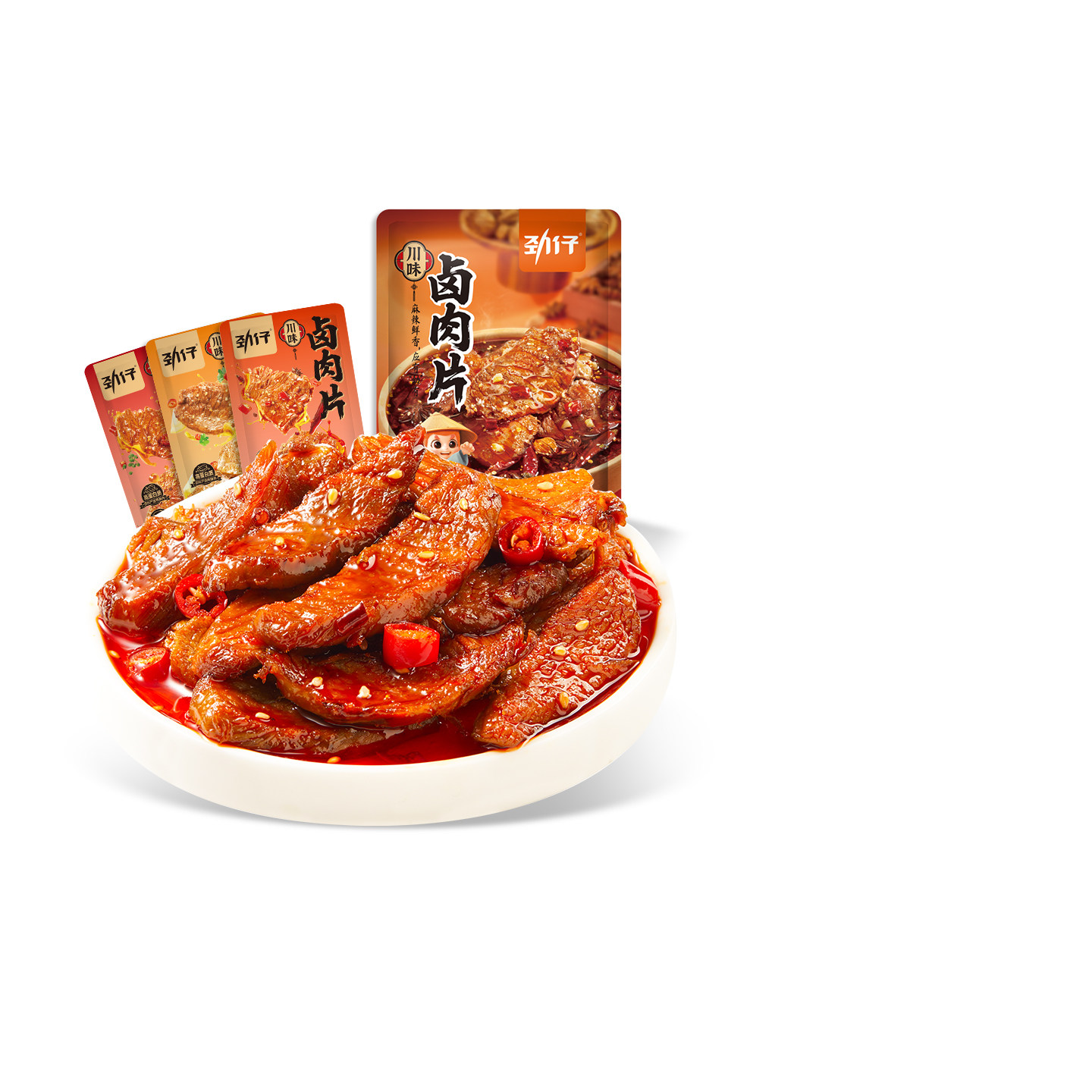 劲仔香卤肉大肉片干鸭肉零食小吃湖南特产休闲食品解馋卤味熟食