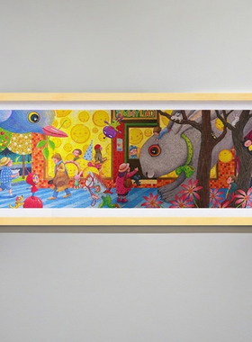 雷诺瓦甜蜜相聚拼图框1000片配套95.4*34.9挂墙705075相框裱框