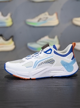 李宁男女大童运动鞋2024夏季新款MECHA V2旋转扣休闲鞋YKCU044