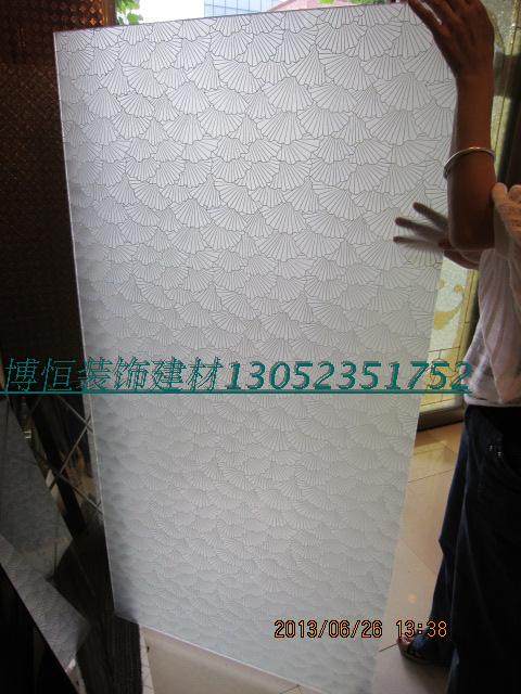 博恒 专业定制艺术玻璃隔断 玄关玻璃隔墙 5+5夹丝玻璃单面玉沙