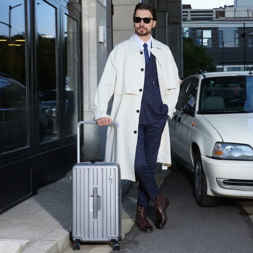 宽拉杆刹车减震轮双层防爆拉链