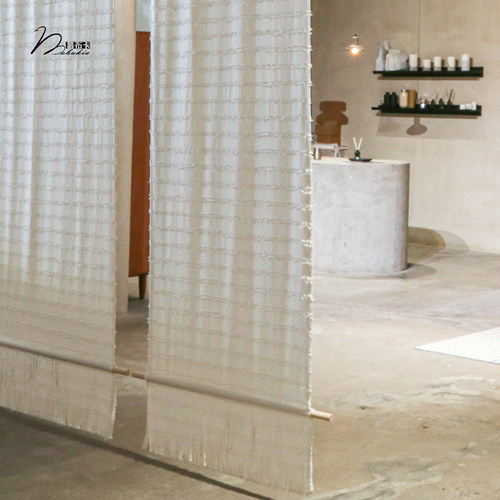 慕布卡棉麻布艺隔断透光不透人