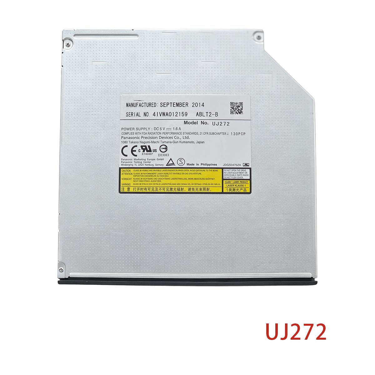 内置9.5mm刻录机光驱DVD蓝光UJ272笔记本台式机SATA串口支持100G图片