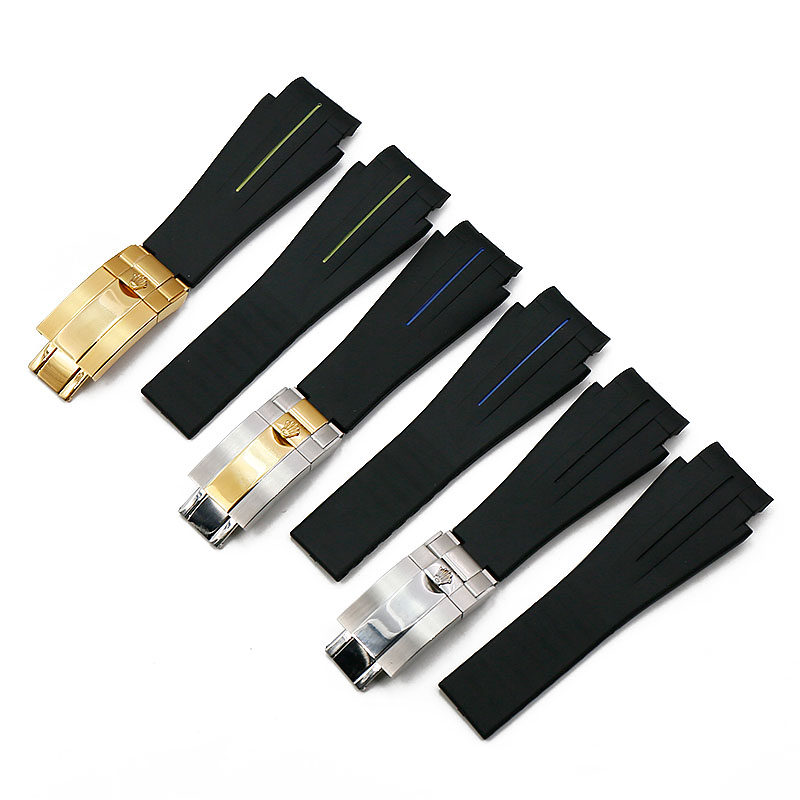 硅胶橡胶手表带20mm21mm适配劳力士水鬼鬼王表带ANCON游艇名仕