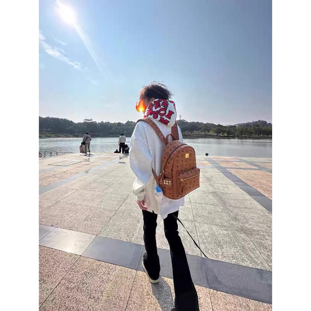 2025新款美式复古红色字母卫衣