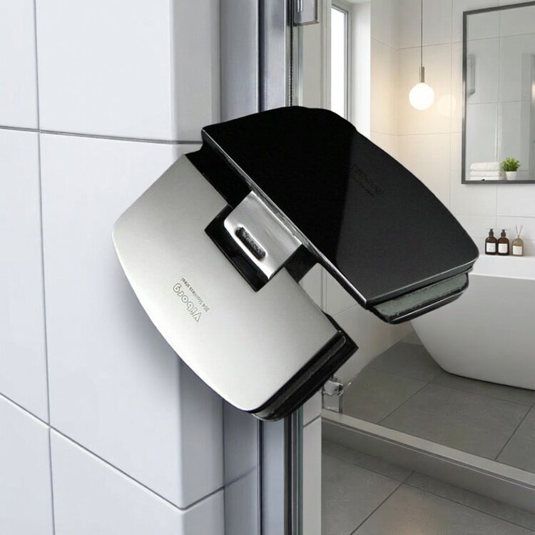 V 304不锈钢浴室夹135度卫生间淋浴房无框玻璃门合页折页铰链门夹