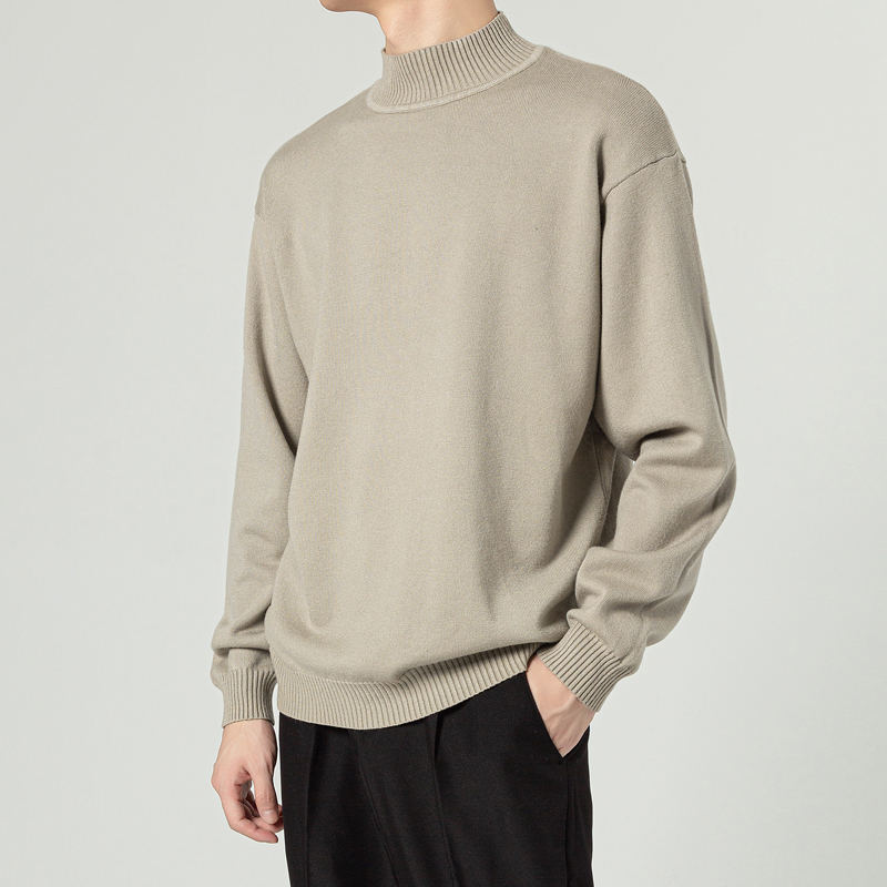 半高领毛衣男2025秋冬季长袖打底针织衫潮流毛线衣服保暖加绒加厚