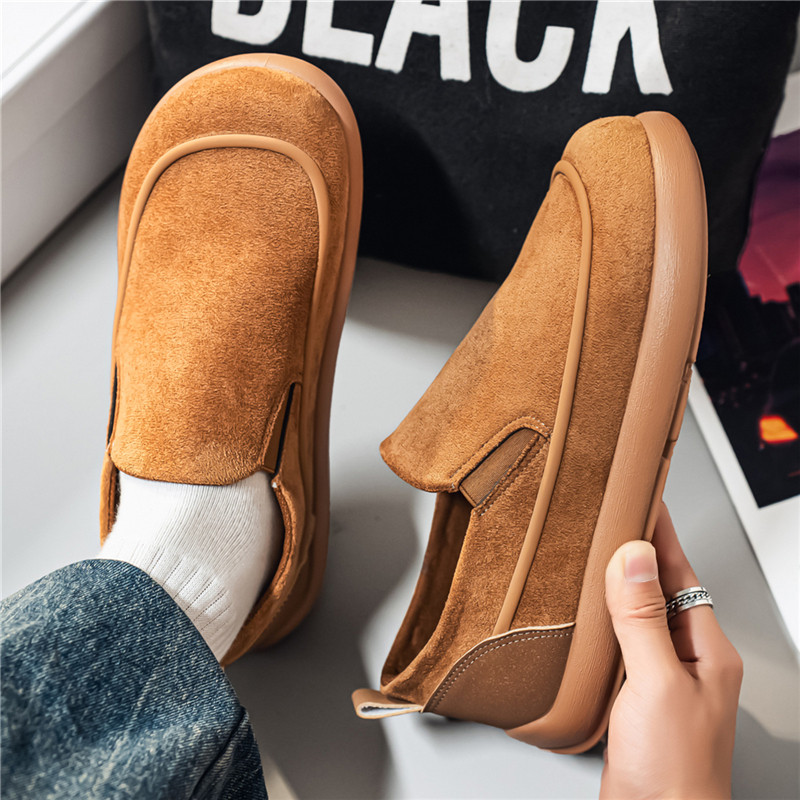 豆豆鞋男款夏季百搭英伦风商务男士休闲皮鞋一脚蹬开车软底乐福鞋