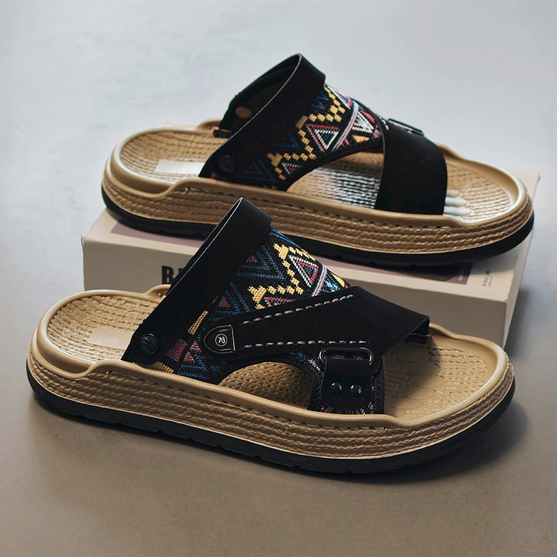 凉鞋拖鞋沙滩鞋男防滑耐磨外穿休闲大码沙滩鞋男士凉鞋高级感夏季