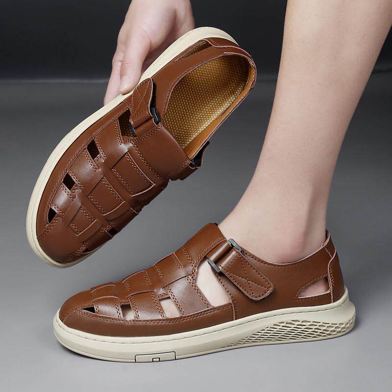 皮凉鞋男2026新款夏季外穿潮牌开车两用运动男士厚底防滑沙滩拖鞋