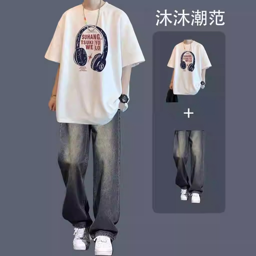 夏季短袖t恤男酷帅穿搭衣服