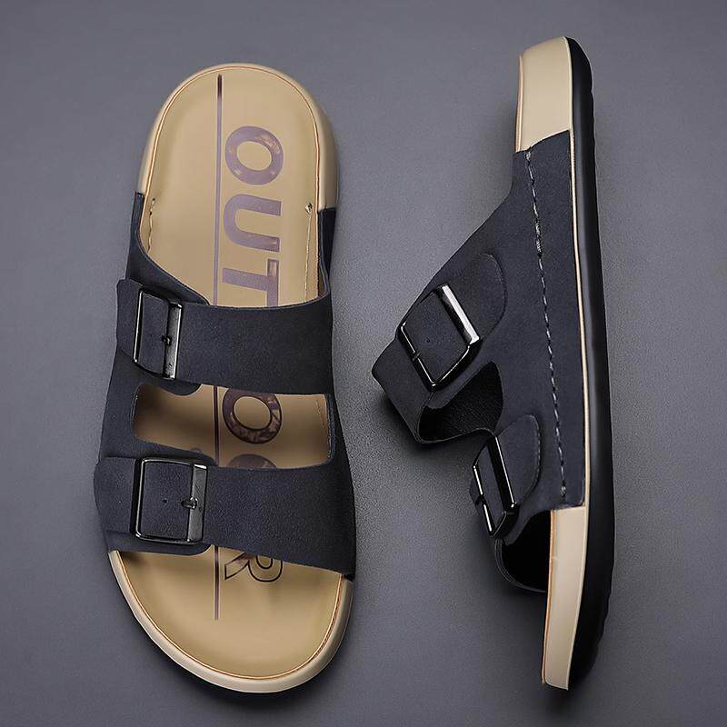 2026新款夏季一字拖勃肯鞋透气户外搭扣休闲软底防滑拖鞋男士凉鞋