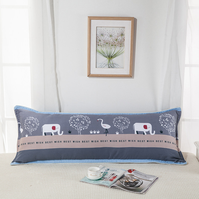 简约纯棉夹棉长枕套家用