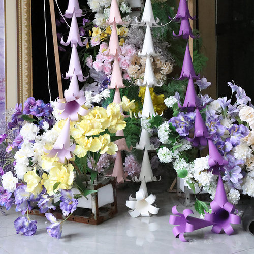 仿真垂吊纸艺百合串花头