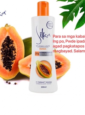 Available silka whitening lotion papaya SPF6 body lightening