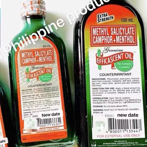 Available Philippine product Efficascent oil 50ml