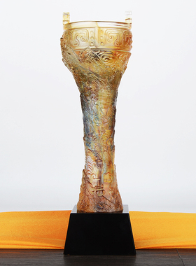 商务琉璃优秀员工荣誉退休纪念品