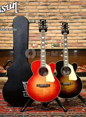 Gibson吉普森Lespaul Parlor 38英寸美产民谣电箱吉他