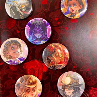 正版 日谷子第五人格官方周边海报吧唧vol.1佣兵杂技勘探医生徽章