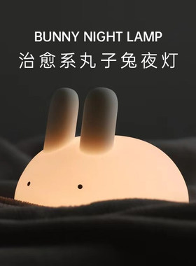 治愈系丸子兔伴睡夜灯生日礼物