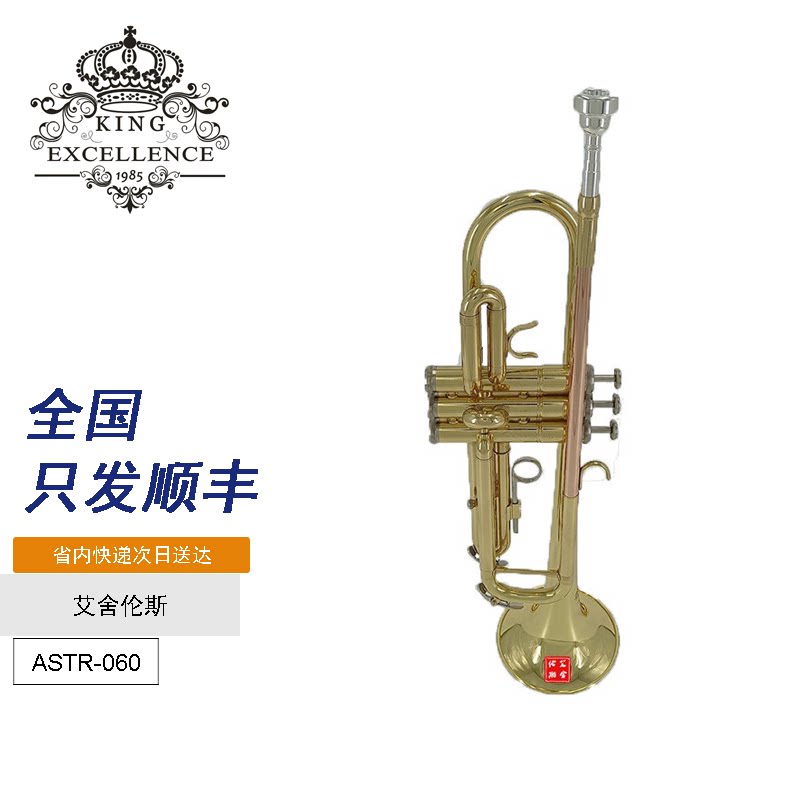 艾舍伦斯漆金小号乐器ASTR-060儿童初学者考级教学院校专用乐器