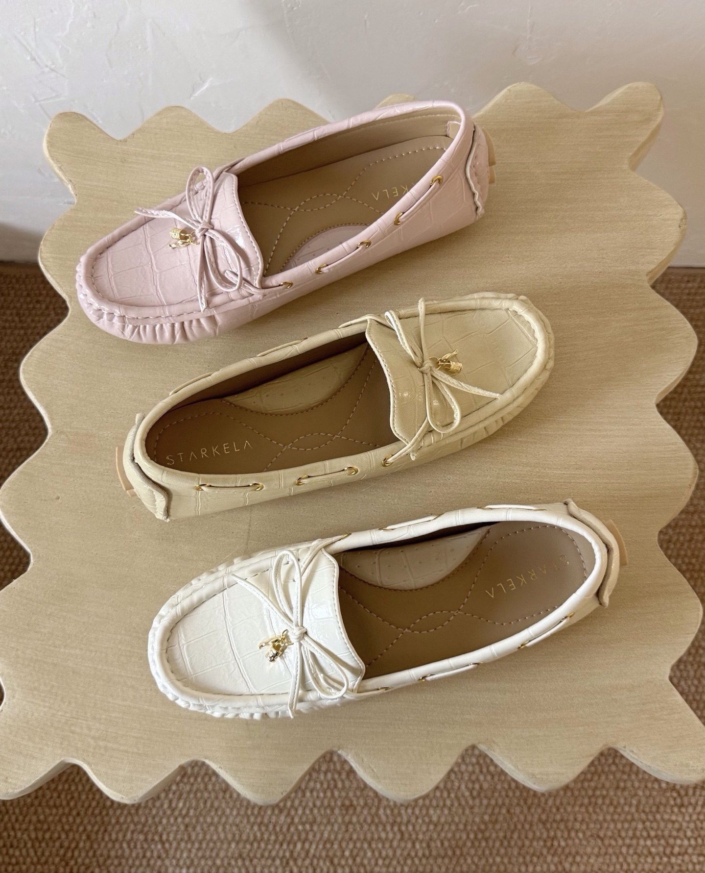 Starkela2026新款圆头金属吊坠平底豆豆鞋中口一脚蹬舒适乐福鞋女,女鞋,乐福鞋（豆豆鞋）,淘宝优惠券,粉丝福利购,淘宝优惠卷