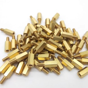 M3转M2.5螺柱M3外牙纹螺丝M2.5内牙纹螺母单头六角柱国标黄铜材质