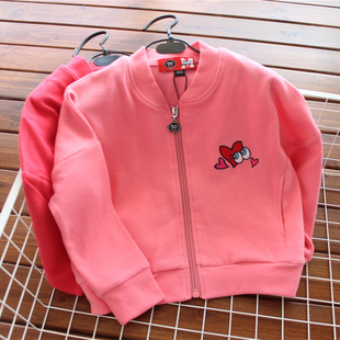 小码 女童宝宝纯棉弹力棒球服外套 儿童卫衣 运动服 特价