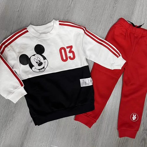 加绒的挺保暖的儿童套装