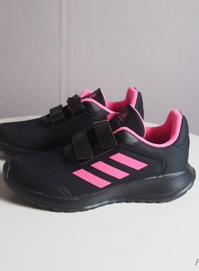 阿迪达斯大童少年款低帮织物透气轻便减震魔术贴搭扣跑步鞋IF0366