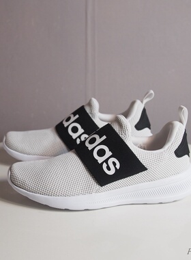 阿迪达斯LITE RACER男子一脚蹬logo网布织物透气轻便跑步鞋H04828