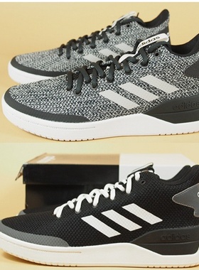 阿迪达斯NEO男女高帮织物透气减震耐磨三条纹运动鞋B44833 F33802