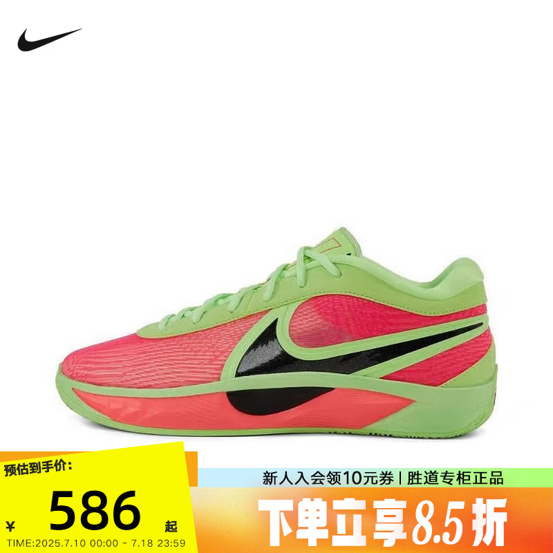 NIKE耐克男鞋GIANNIS FREAK 6字母哥6代倒钩实战篮球鞋HJ9110-300