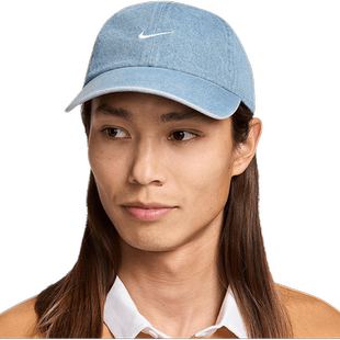 Nike耐克棒球帽男女同款帽子可调节牛仔丹宁刺绣鸭舌帽HF0383-429