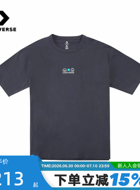 Converse匡威26夏新品男女休闲运动短袖宽松透气T恤衫 UCK176-GDA