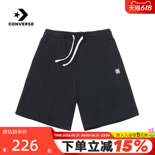 Converse匡威2026夏新品男子运动裤休闲透气针织短裤 MCJ788-023